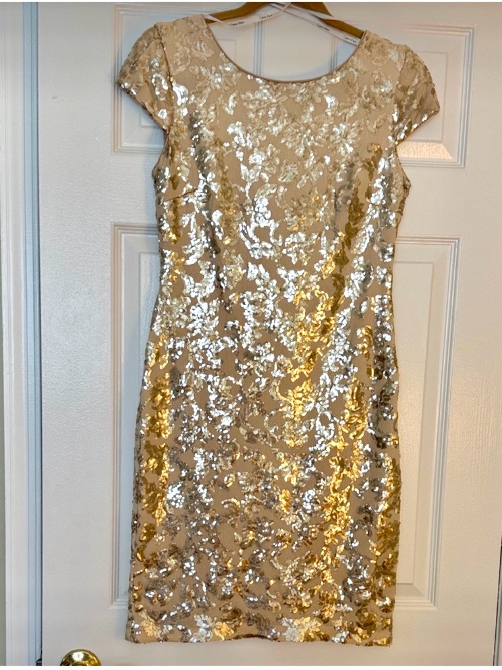 Calvin Klein Collection Gold Sequin Dress